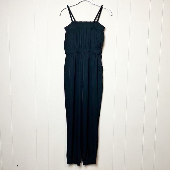 Everlane Party of One Jumpsuit XS black solid minimalist sleeveless cropped slip - Picture 5 of 13